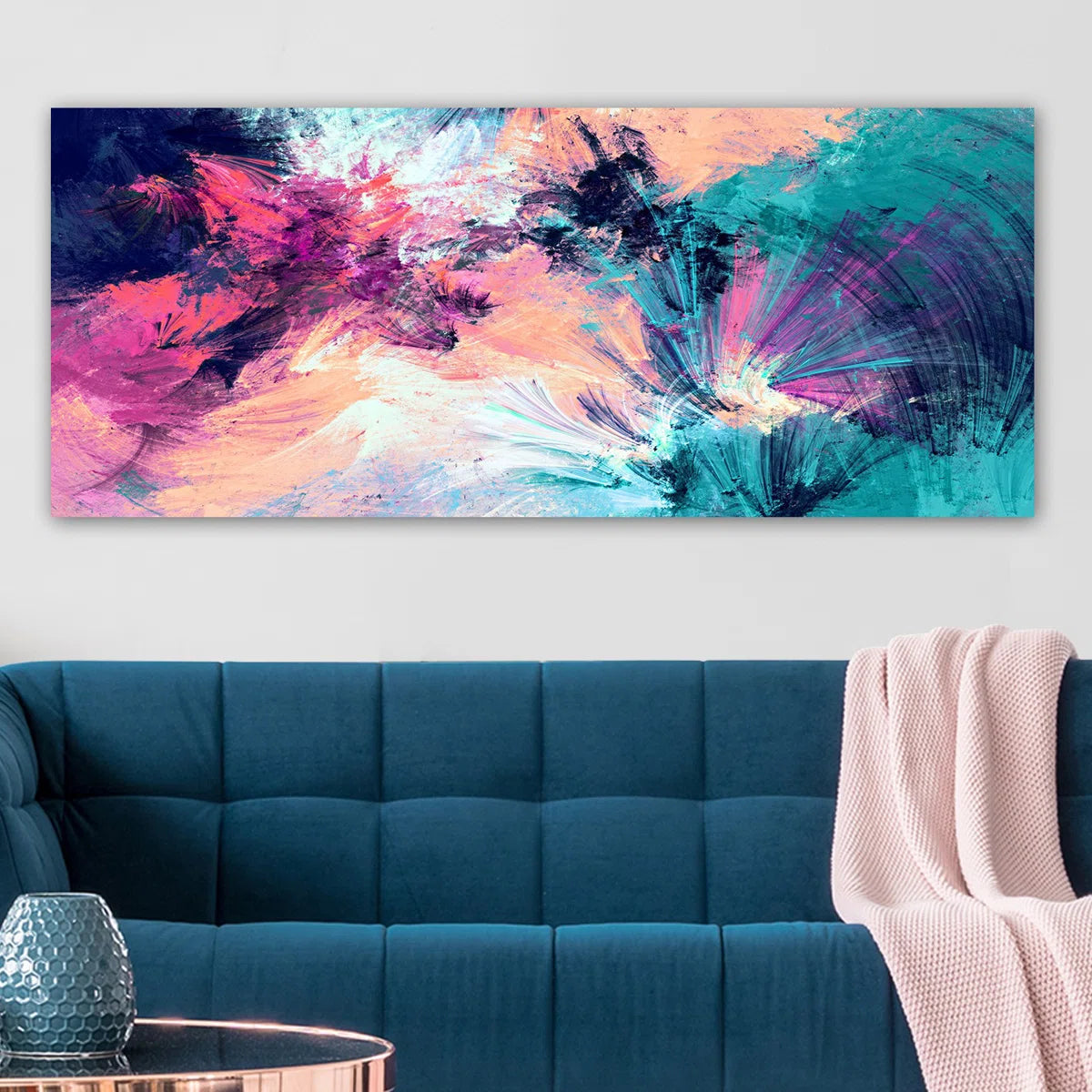 Stunning Decorative Canvas Painting, 19.7 x 47.2 inches | 100% Canvas, 100% Wooden Frame (Thickness: 1.2 inches) | Ideal for Living Room, Bedroom, and Office Decor | Vibrant Colors & Unique Design