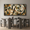 Large Framed Canvas Print Wall Art - Neutral Abstract Print for Modern Home Decor