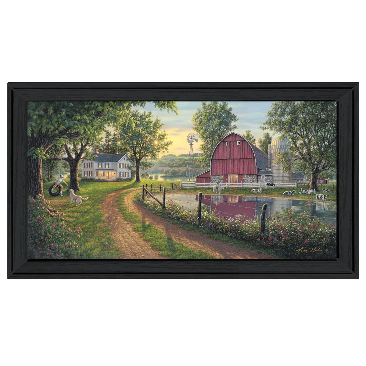 The Road Home Framed Wall Art for Living Room, Home Wall Décor by Kim Norlien