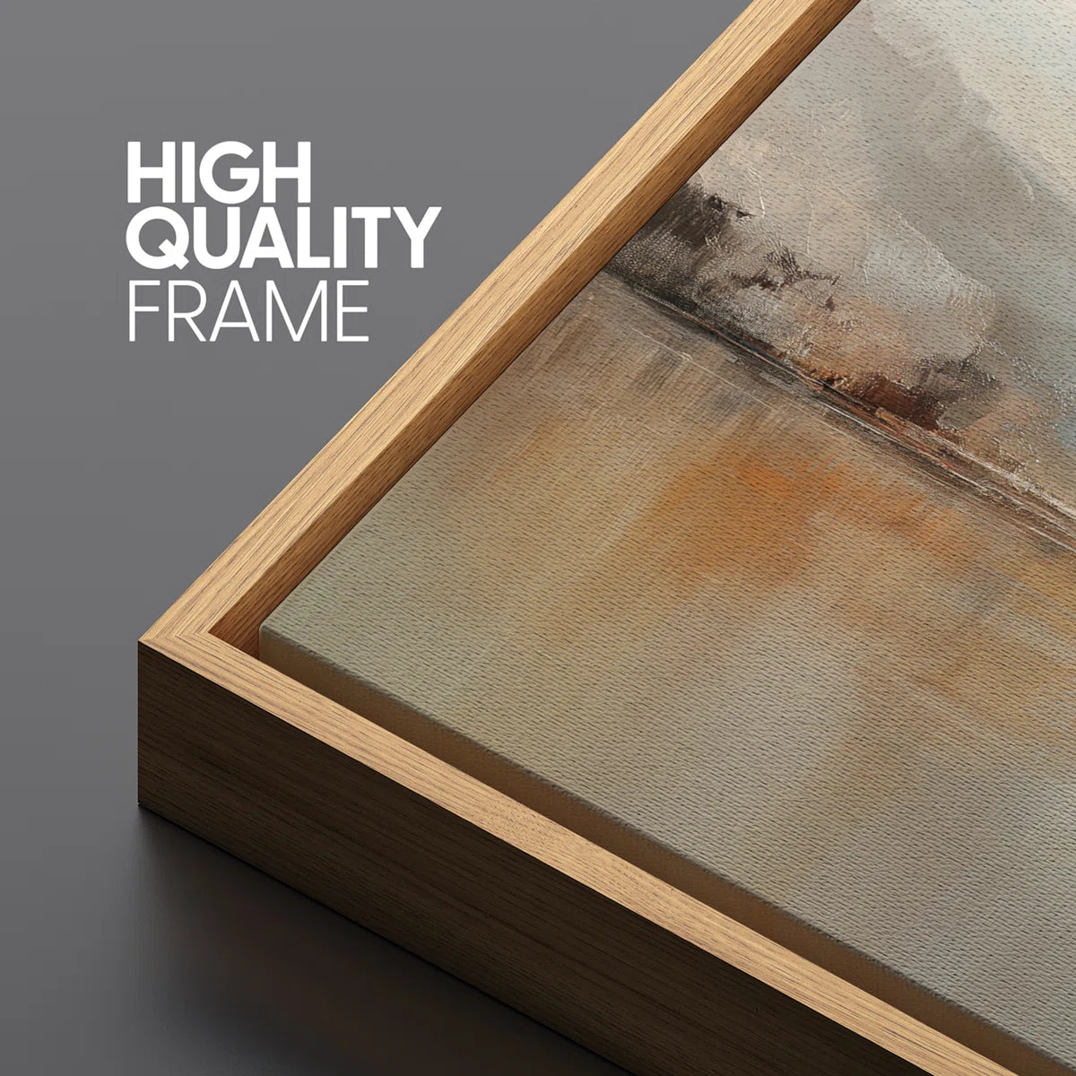 Large Framed Canvas Print Wall Art - Abstract Landscape Print for Modern Home Decor